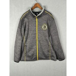 NHL Boston Bruins Full Zip Long Sleeve Sherpa Track Jacket Men's Size XXL